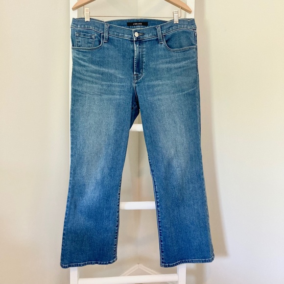 J Brand Raw Hem Selena Flare Demi Boot Crop Jeans - Picture 2 of 10